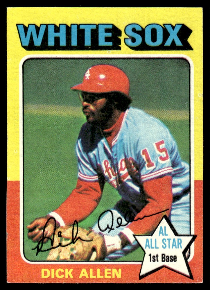 1975 Topps Mini Baseball Card Dick Allen Chicago White Sox #400 EX-MT+