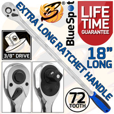 3/8" Drive 72T Tooth EXTRA LONG 457mm Ratchet Handle 3/8"Dr 72 Tooth BLUESPOT