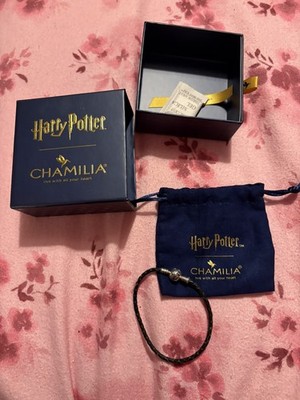 Chamilia Harry Potter Disney Bettelarmband 19 cm schwarz Leder geflochten mit Box 