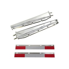 Stainless Steel Straight Mud Flap Hanger 2.5" Bolt Spacing for Semi Truck