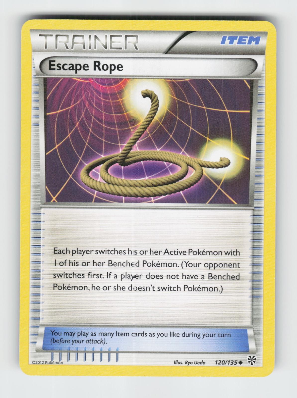 Escape Rope 120/135 Uncommon Plasma Storm Pokemon 2013 Near Mint