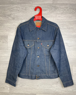 Vintage 70s Levi Trucker Jeansjacke Type 3, 38'', Made In USA, Raw Denim