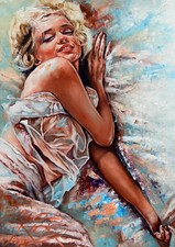 Marilyn Monroe / Rick Melton Classic Horror / Signed & Mounted Fine Art Print