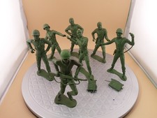 Lot Of 7 Vintage 6" Louis Marx Toy Soldiers Large Army Men 202