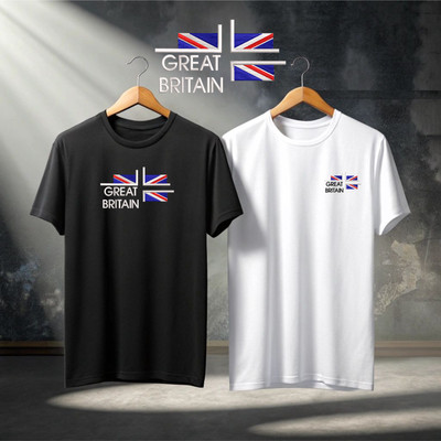 Großbritannien besticktes T-Shirt, Restore Britain Union Jack Unisex Tee Top