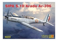 RS Models 92233 1/72 Sipa S.10 Arado Ar 396 Bausatz Flugzeug Kit 4 Decals