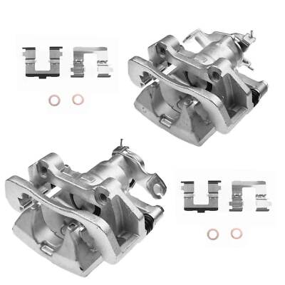2x Rear Disc Brake Calipers w/Bracket for Ford Mustang 2015-2020 L4 2.3L V6 3.7L