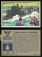 1954 Bowman Naval Victories #24 German U-Boat-58 Surrenders EX/NM **AA-11897**