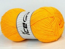 4-Skein Lot Baby Dream Yarn antipilling 4x100g/264m Yellow