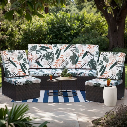 2/4/6/8 Stck. Terrasse Stretch Sofa Kissenbezüge Outdoor Kissen Schutz Bezug USA - Bild 16 von 33