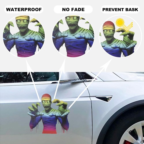 Adesivo divertente 9,3 * 8,8 pollici Halloween colorato mamma auto paraurti finestra adesivi - Foto 6 di 8
