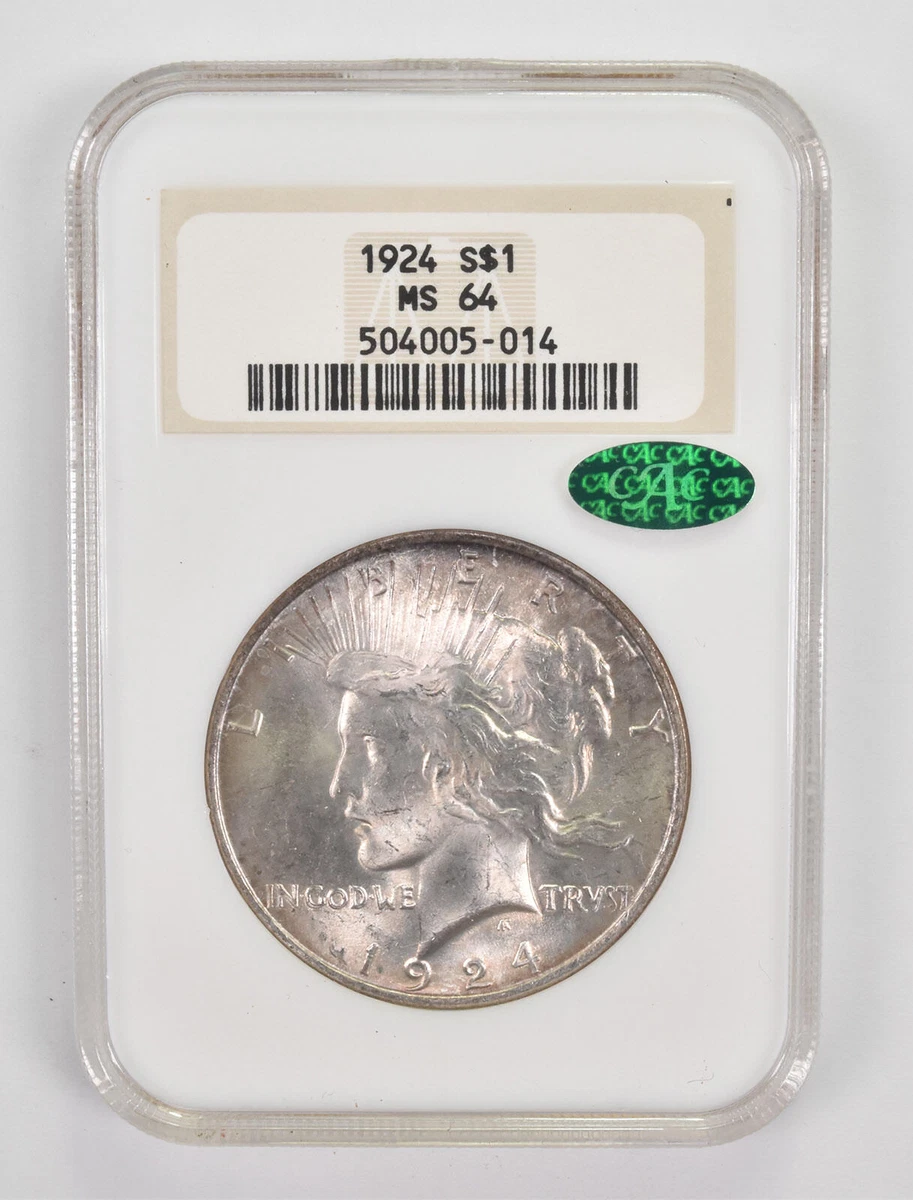 MS 64 Graded 1924 Year Peace Dollars (1921-1935) for sale | eBay