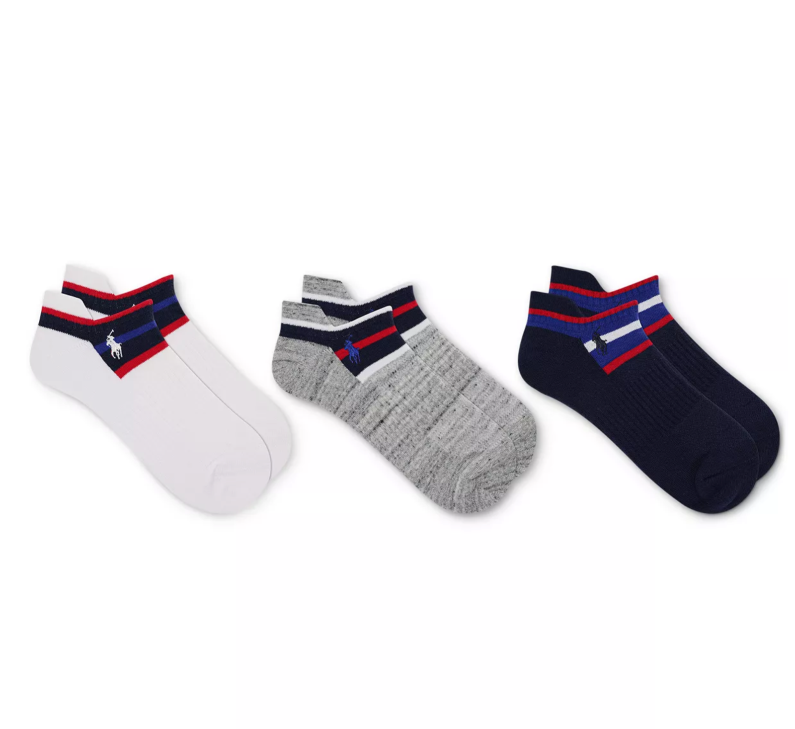 Polo Ralph Lauren Calze Basse Tecniche Sport Uomo 3 Paia Pony Americana
