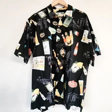 Koko Island Aloha Hawaiian Shirt Men L All Over print Cotton Blend USA