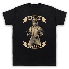 CHUCK NORRIS UNOFFICIAL GO CHUCK YOURSELF FUNNY PARODY MENS & WOMENS T-SHIRT
