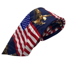 Steven Harris Mens Tie America Flag USA Patriot Eagle Stars Stripes