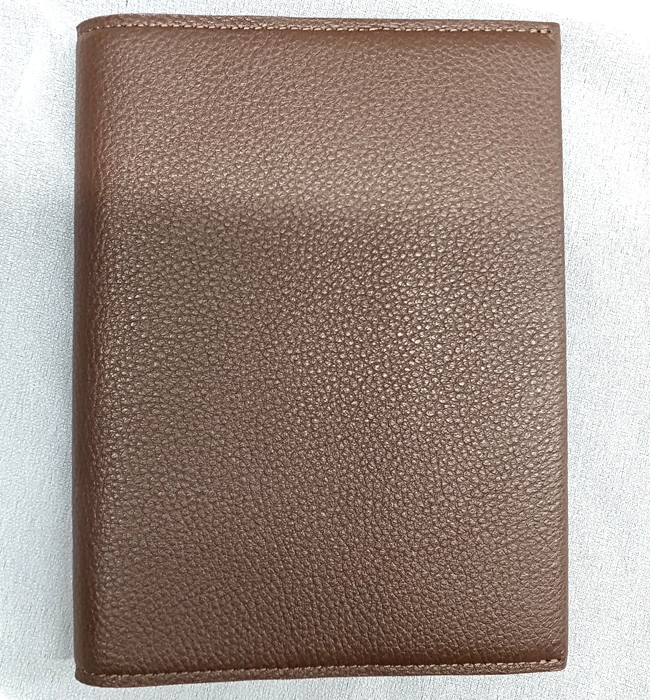 LOUIS VUITTON（LV） Autentica custodia libro logo LOUIS VUITTON cover note pelle marrone