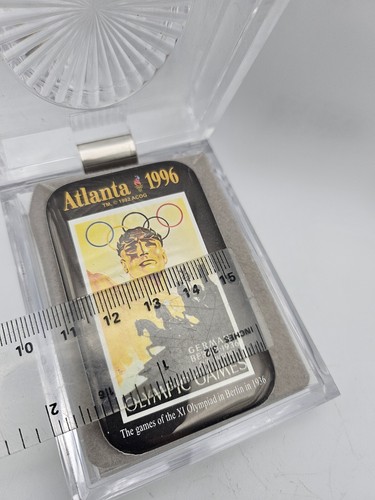 1936 Olympic Games BERLIN Rectangle Button Magnet Atlanta 1996 ACOG Wincraft - Picture 6 of 6