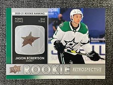 Jason Robertson 2021-22 Upper Deck Series 1 Hockey Rookie Retrospective #RR-2