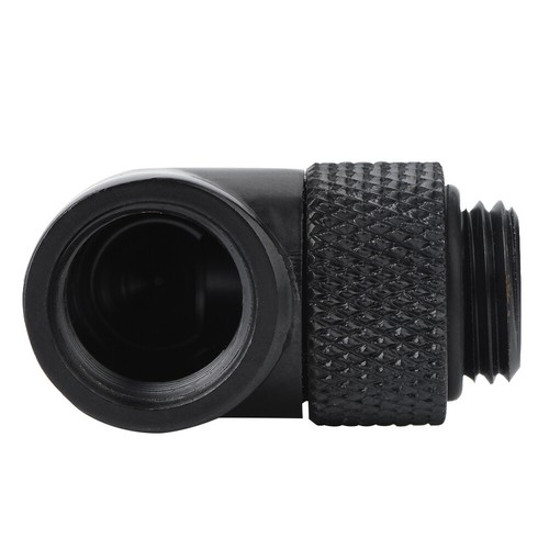 (Black) Tube Fitting 90 Degree Angle Tube Fitting PC Water Cooling - Afbeelding 9 van 9