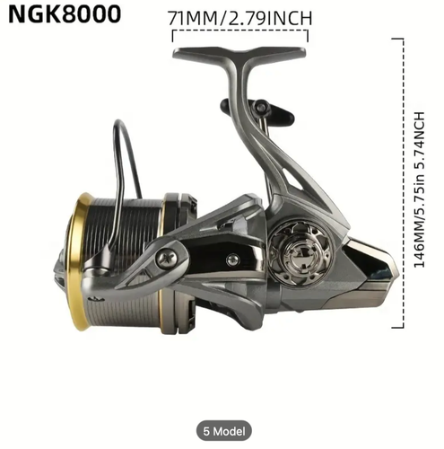 Big Pit Long Cast Carp Barbel 17+1 bearings Reel 9000 - 14000 size - Picture 7 of 8