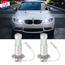 2x H3 Super Bright White LED Cornering Light Bulbs For BMW 328i 2009-2012 M3
