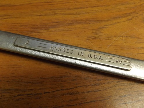 CRAFTSMAN 1" Combination Wrench 12 Point VV USA - Picture 6 of 7