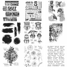 Vintage Blumen Transparent Stempel für DIY S...