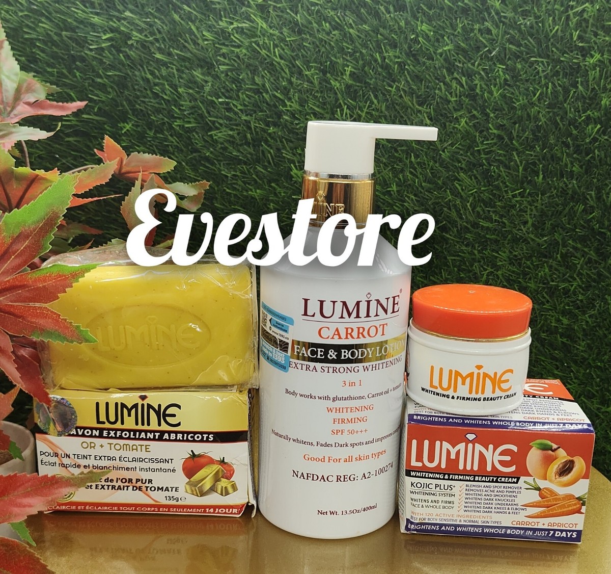 💯 original Lumine Carrot whitenizer set of 3. lotion, Face