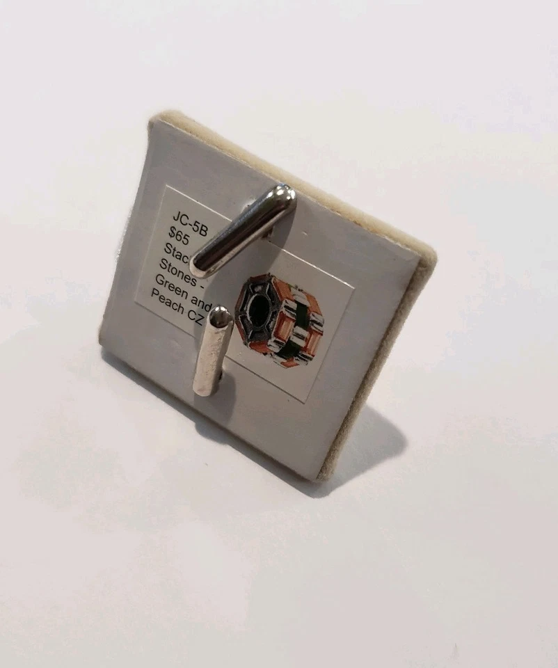 CHAMILIA СЕРЕБРО ЗЕЛЕНЫЙ И ПЕРСИКОВЫЙ CZ ЗАПАС КАМЕНЬ ПОДВЕСКА - Изображение 3 из 4