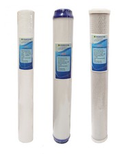 20" Triple Housing Dechlorinator Water Filter Set