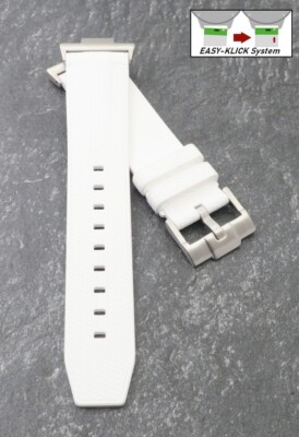 Silikon Adapter Uhrenarmband Modell PRX-31 weiß 12/22 mm, komp. Tissot PRX