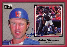 John Stearns autographed baseball card (Mets) 1983 Donruss Action All Stars #25