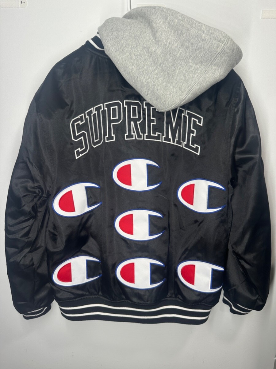 Supreme 2012/FW Hooded Varsity Jacket 紺 Supreme - Supreme 2012/FW Hooded Varsity Jacket の通販 by