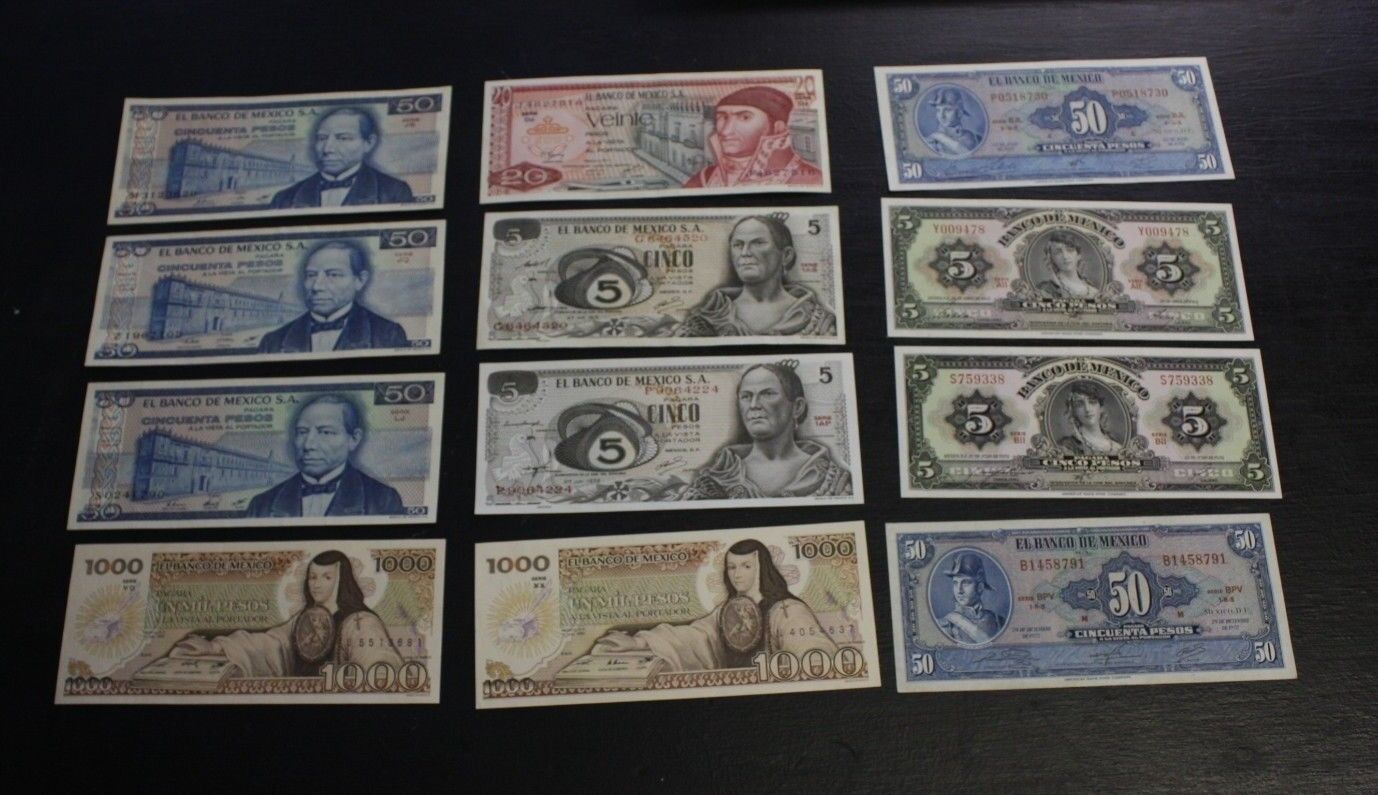 Mexico Bank note - lot of 12 Bank note 