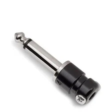 10-Pack SquarePlug SPS4BK Compact Soldered Straight 1/4'' Plug, Black