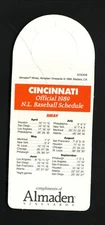 Cincinnati Reds--1989 Bottleneck Schedule--Almaden Vineyards