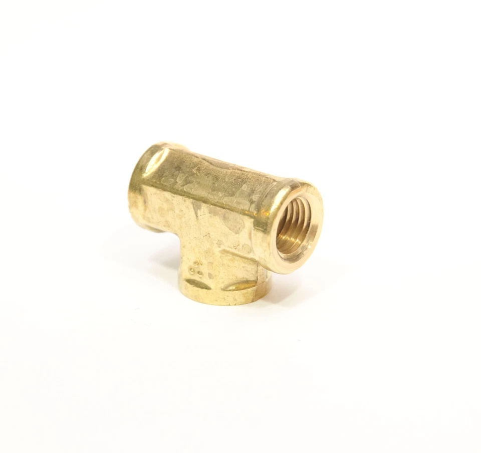 1/4 Npt Female Pipe T Tee 3 Way Brass Fitting Fuel Vacuum Air Water Oil Gas - Image 3 of 4