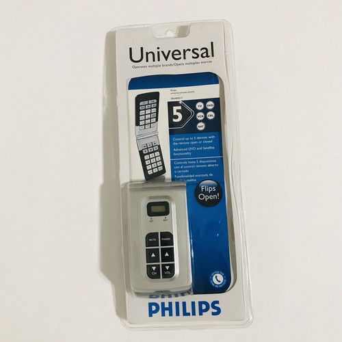 Philips Universal Remote Control FlipOpen 5 DeviceTV,DVD,VCR,CBL,SAT w/Batteries - Picture 2 of 5