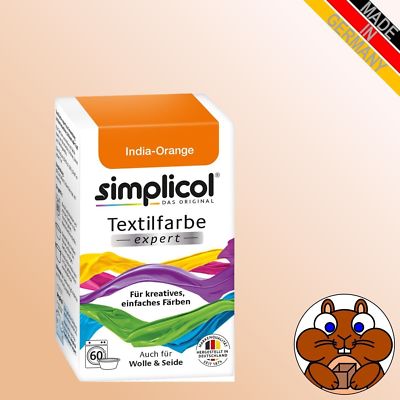 SIMPLICOL expert Textilfarbe 1702 INDIAORANGE 150g Wäsche Stoff Batiken färben