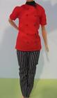 Barbie Fashionistas Petite Doll Cloth-Career Chef Baker pin stripe pants red top