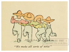 Bertha Corbett (1928)  Overall Boys * Nursery Baby Room CHUMS * Frame Worthy Art