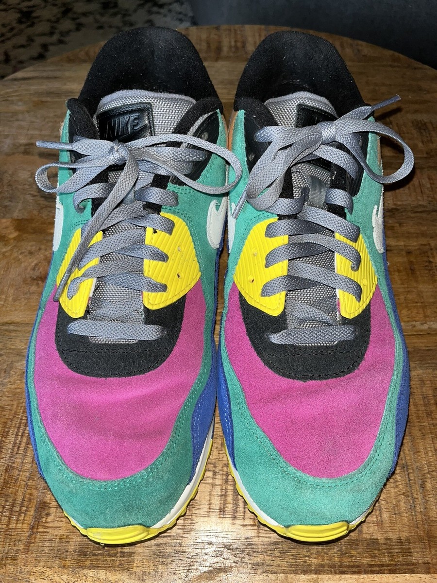 Nike Air Max Shoes 90 QS Viotech Green Blue Yellow CD0917-300
