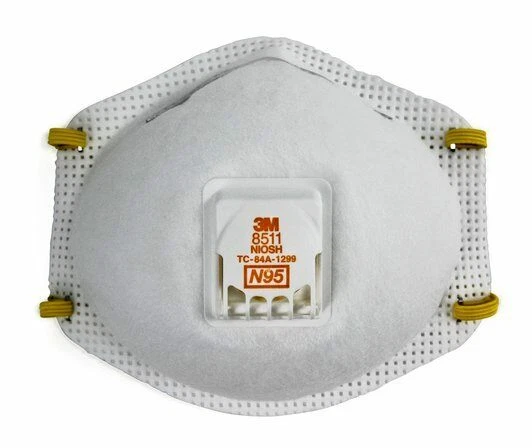 NEW! 3M 8511 N95 Disposable Particulate Respirator Masks Exhalation Valve 10 BX - Image 2 of 4