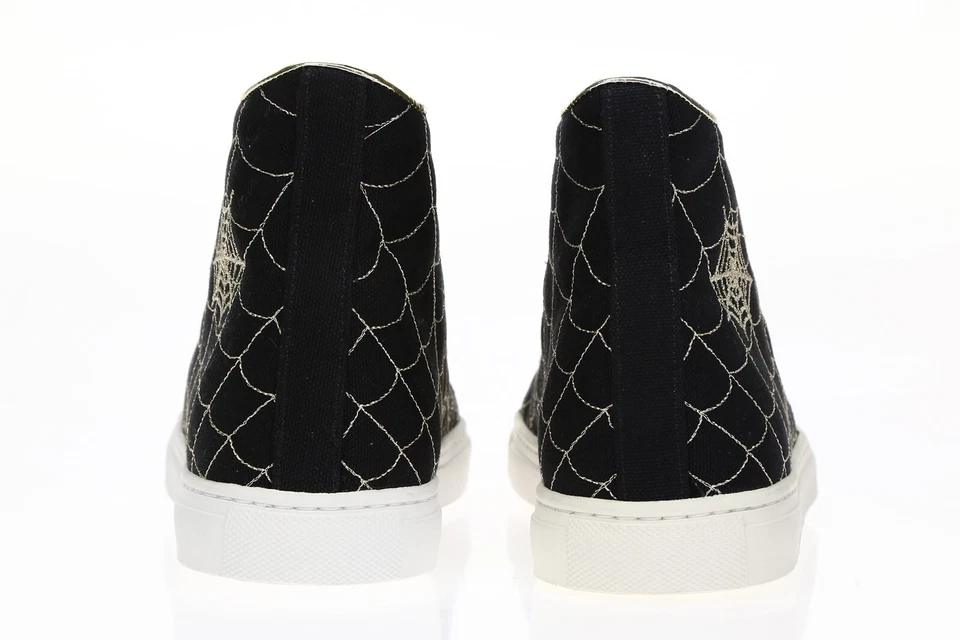 Zapatillas altas metálicas de lona negras Charlotte Olympia Web para mujer talla 36,5 M Foto 4 de 4