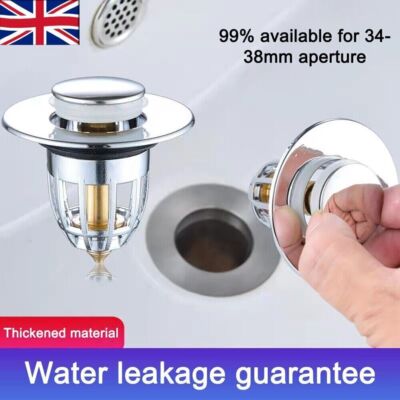 Tappo Scarico Lavabo Universale In Silicone - Confezione Da 2, Nero, Per Bagno E Cucina