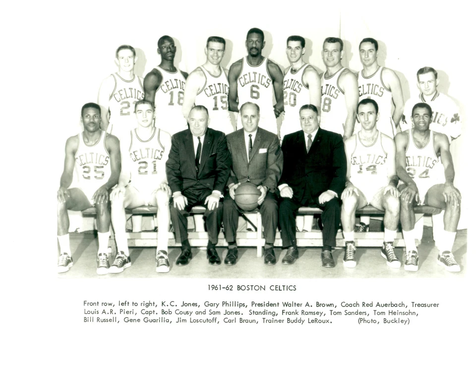 1961 1962 BOSTON CELTICS 8X10 TEAM PHOTO BASKETBALL NBA HOF COUSY JONES