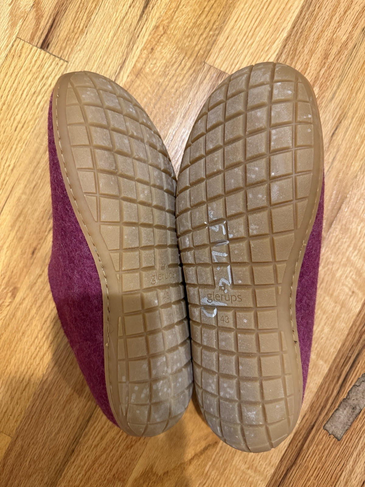 SAOLA glerups SLIP ON CON SUOLA IN GOMMA NATURALE MIELE MIRTILLO 43 W12 M10