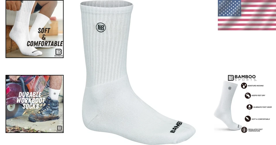 Calcetines de bambú - Juego de 6 pares para el máximo control de la humedad y comodidad Foto 2 de 4