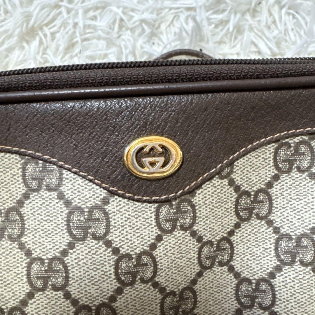 Gucci GG Pochette Shoulder Bag Beige PVC Authentic thumbnail 12